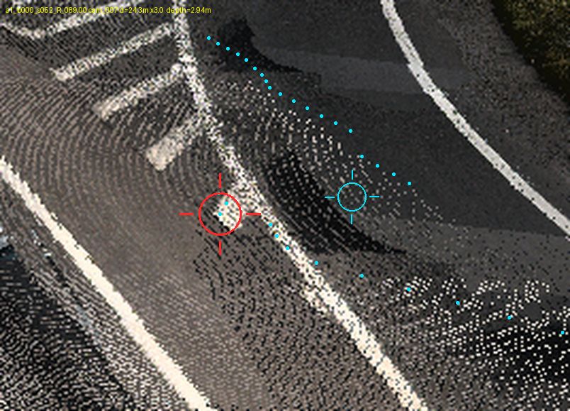 RGB perspective zoom (red = candidate, cyan = detected edge)