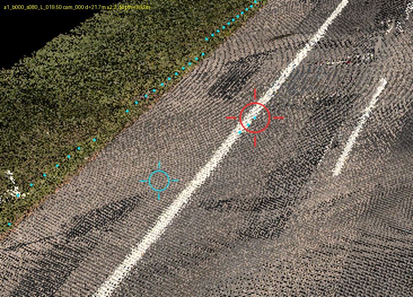 RGB perspective zoom (red = candidate, cyan = detected edge)