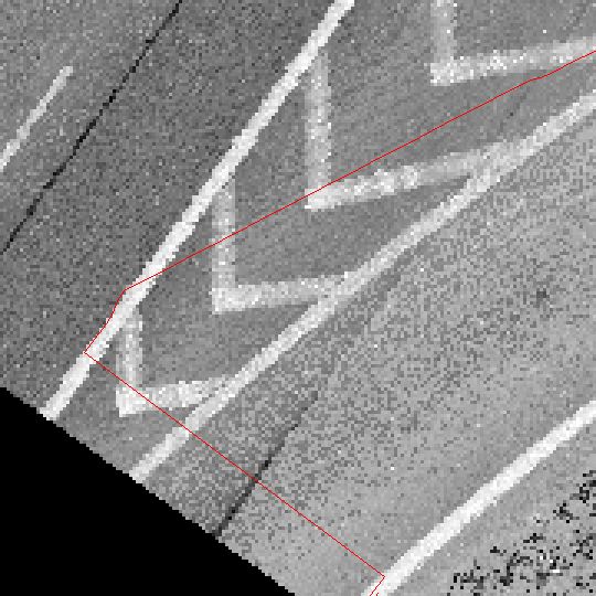 intensity raster + detected edge