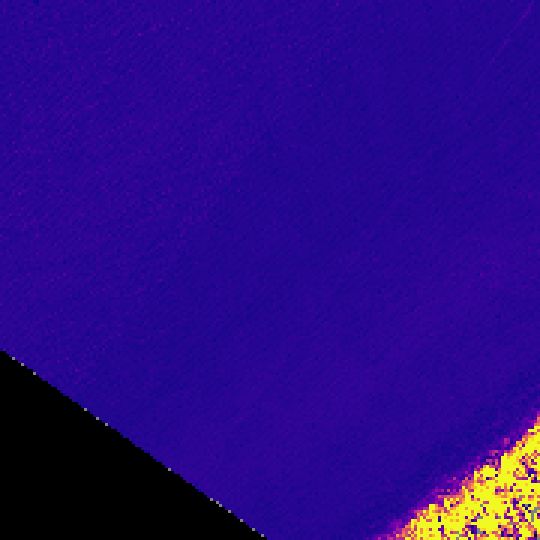 z-range raster (bright = tall canopy)