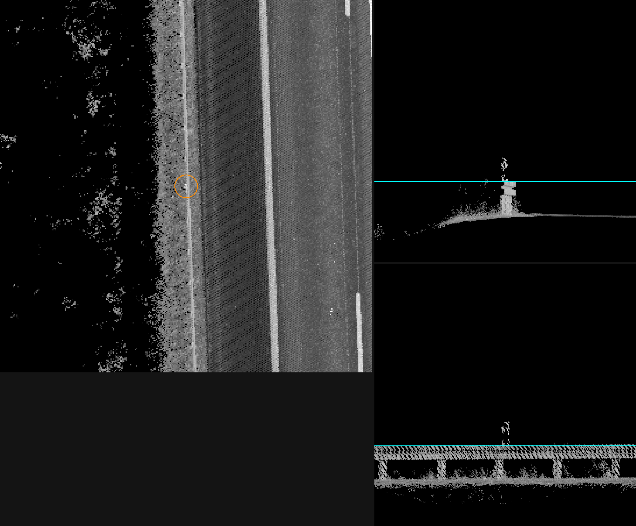rail half-post with a head-on-neck silhouette